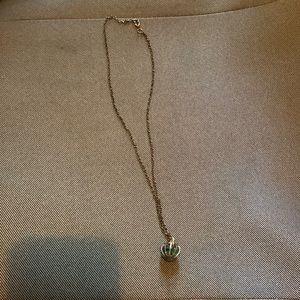 Caged Raw Emerald Stone Necklace